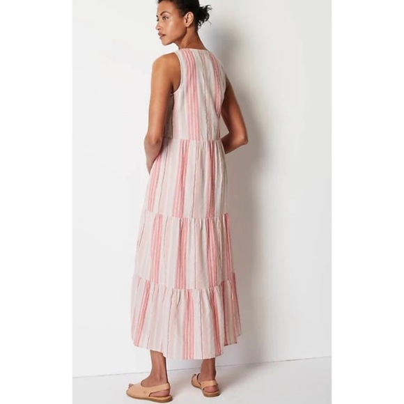 🆕 Ibiza Tiered Maxi Dress NWT L Large J. Jill New! - Picture 5 of 8